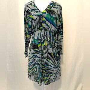 Guess Abstract V-Neck Dress Size 4